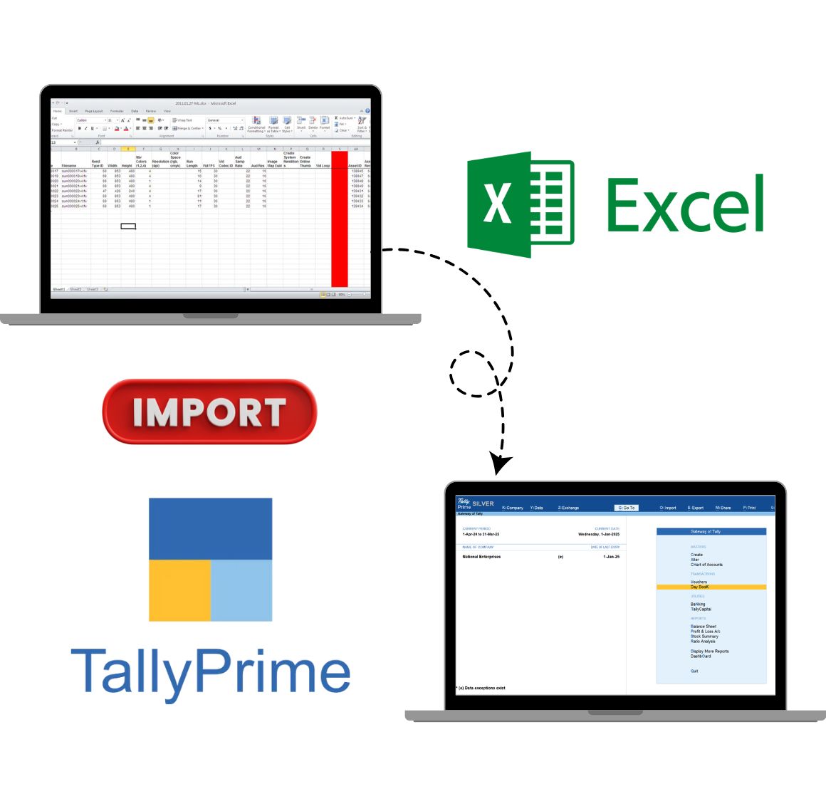 excel to tally import customization