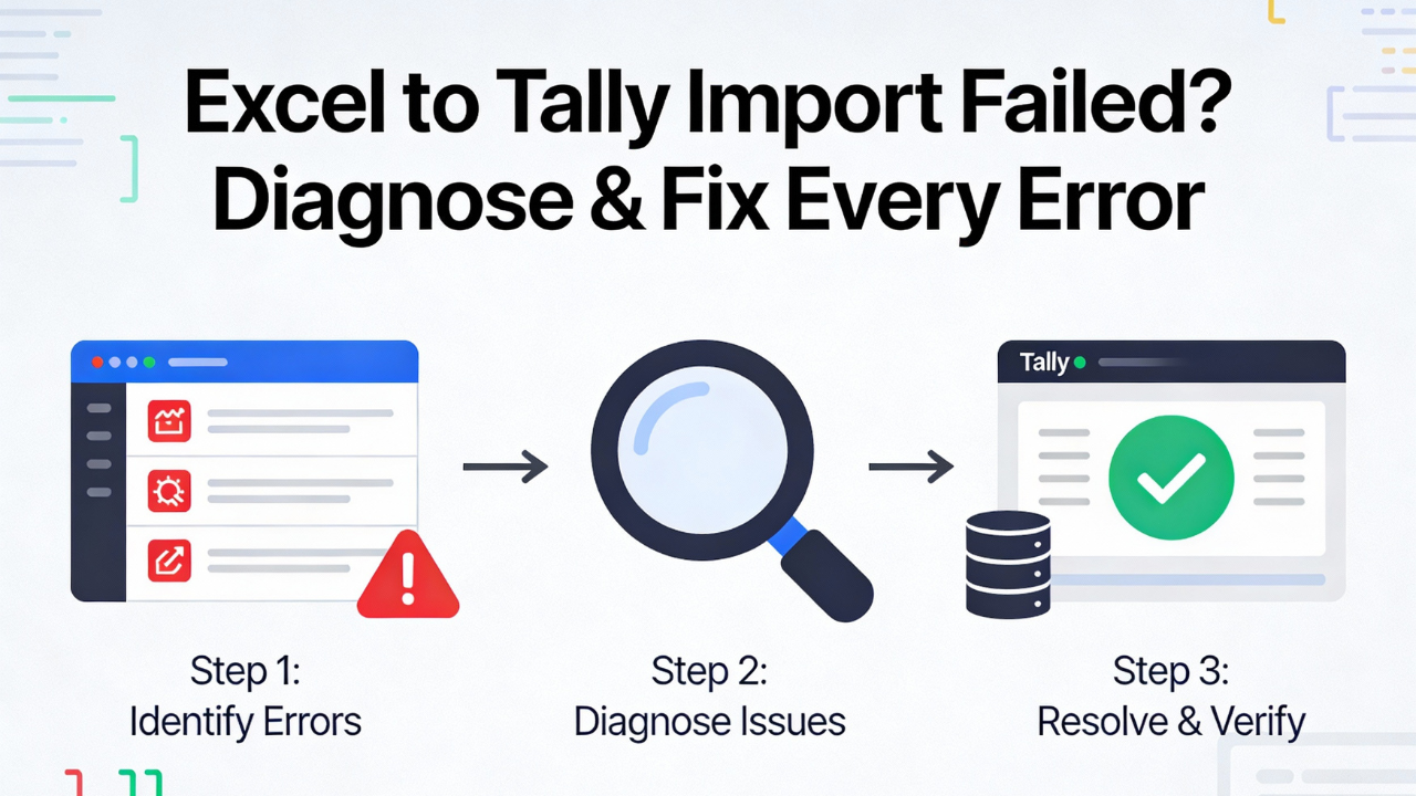 Incorrect Tally Example How to Fix Excel to Tally Import Errors - Complete Guide